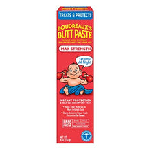 Load image into Gallery viewer, Boudreaux&#39;s Butt Paste Maximum Strength Diaper Rash Cream, Ointment for Baby, 4 oz Tube
