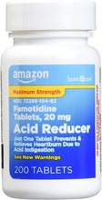 Load image into Gallery viewer, Amazon Basic Care Maximum Strength Famotidine Tablets 20 mg, Acid Reducer for Heartburn Relief, 200 Count ( pack of 1)