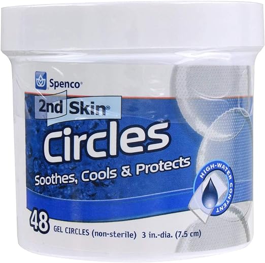 Spenco 2nd Skin Circles Soothing Protection for Blisters, Hot Spots and Skin Irritations, Gel Circles 48-Count