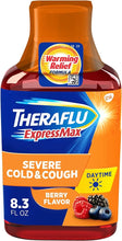 Load image into Gallery viewer, Theraflu ExpressMax Daytime for Relief from Severe Cold and Cough, Berry Flavor Syrup, 8.3 ounce Bottle