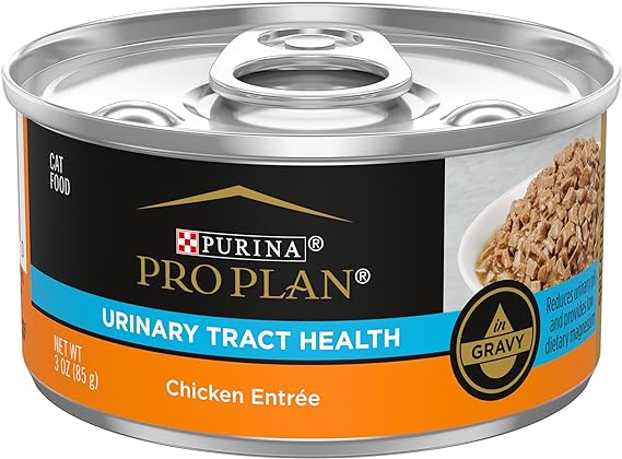 Purina Pro Plan Urinary Tract Cat Food Gravy, Urinary Tract Health Chicken Entree - (24) 3 Oz. Pull-Top Cans