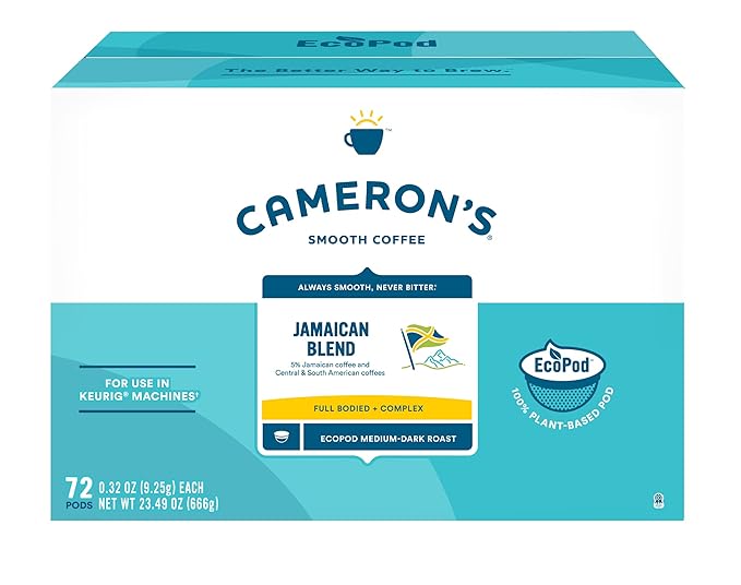 Cameron's Coffee Single Serve Pods, Jamaican Blend, 72-Count, (Pack of 1)