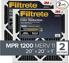 Load image into Gallery viewer, Filtrete 20x20x1 Air Filter, MPR 1200, MERV 11, Allergen Defense Odor Reduction 3-Month Pleated 1-Inch Air Filters, 2 Filters