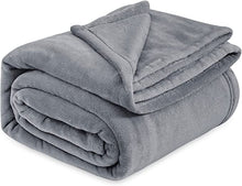 Load image into Gallery viewer, Bedsure Fleece Bed Blankets Queen Size Grey - Soft Lightweight Plush Fuzzy Cozy Luxury Blanket Microfiber, 90x90 inches