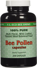 Load image into Gallery viewer, Y.S. ECO Bee Farms 100% Pure Bee Pollen 1,000mg- 200 Capsules