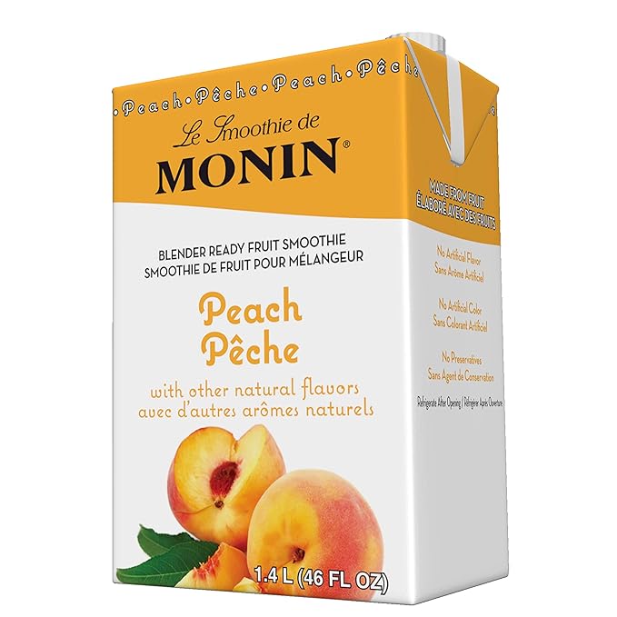 Monin Peach Smoothie Mix 46 Fl Oz by Monin