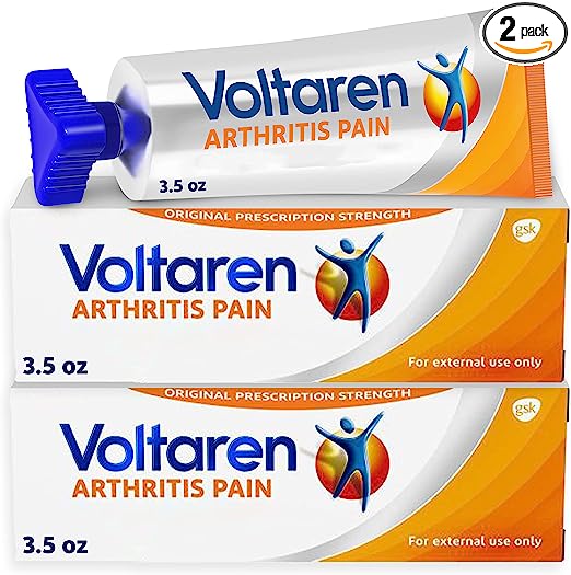 Voltaren Arthritis Pain Gel for Powerful Topical Arthritis Pain Relief, No Prescription Needed - 3.5 oz/100 g Tubes (Pack of 2)