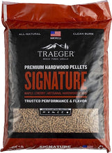 Load image into Gallery viewer, Traeger Grills Signature Blend 100% All-Natural Wood Pellets for Smokers and Pellet Grills, BBQ, Bake, Roast, and Grill, 20 lb. Bag