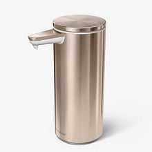Load image into Gallery viewer, simplehuman 9 oz. Touch-Free Rechargeable Sensor Liquid Soap Pump Dispenser, Rose Gold Stainless Steel