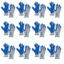 Load image into Gallery viewer, SHOWA Atlas 300 Natural Latex Palm Coated General Purpose Work Glove, Blue, Medium (Pack of 12 Pair)