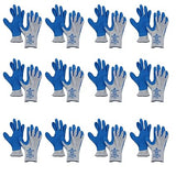 SHOWA Atlas 300 Natural Latex Palm Coated General Purpose Work Glove, Blue, Medium (Pack of 12 Pair)