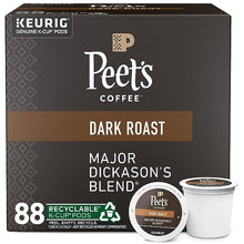 Load image into Gallery viewer, Peet&#39;s Coffee, Dark Roast K-Cup Pods for Keurig Brewers - Major Dickason&#39;s Blend 88 Count (4 Boxes of 22)