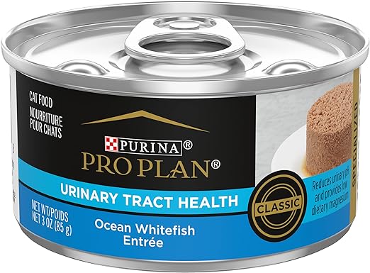 Purina Pro Plan Urinary Tract Cat Food Wet Pate, Urinary Tract Health Ocean Whitefish Entree - 3 oz. Pull-Top Can