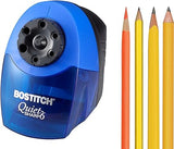 Bostitch Office QuietSharp 6 Electric Pencil Sharpener, Heavy Duty Classroom Sharpener, Size Selector with 6 Different Sizes, Perfect for Classroom and Homeschool Use, Blue