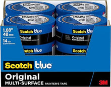 Load image into Gallery viewer, Scotch Painter&#39;s Tape Original Multi-Surface Painter&#39;s Tape, 1.88 Inches x 60 Yards, 12 Rolls, Blue, Paint Tape Protects Surfaces and Removes Easily, Multi-Surface Painting Tape for Indoor and Outdoor Use