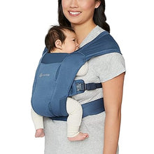 Load image into Gallery viewer, Ergobaby Embrace Cozy Newborn Essentials Baby Carrier Wrap (7-25 Pounds), Soft Air Mesh, Blue