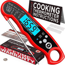 Load image into Gallery viewer, Alpha Grillers Instant Read Meat Thermometer for Grill and Cooking. Best Waterproof Ultra Fast Thermometer with Backlight &amp; Calibration. Digital Food Probe for Kitchen, Outdoor Grilling and BBQ!