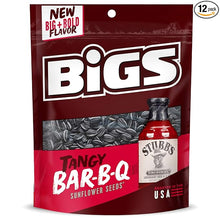Load image into Gallery viewer, BIGS Stubb&#39;s Bar-B-Que Sunflower Seeds, 5.35-oz. Bag (Pack of 12)