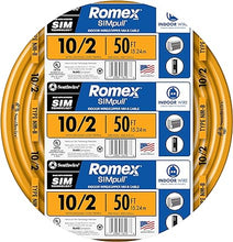 Load image into Gallery viewer, Southwire Romex Brand Simpull Solid Indoor 10/2 W/G NMB Cable 50ft coil - SW# 28829022,Orange