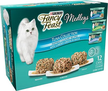 Load image into Gallery viewer, Purina Fancy Feast Wet Cat Food Variety Pack, Medleys Tuna Collection With Garden Greens in Sauce - (12) 3 oz. Cans