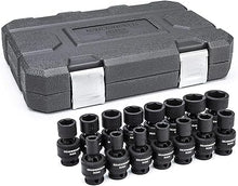 Load image into Gallery viewer, GEARWRENCH 15 Piece 3/8inch Drive 6 Point Universal Impact Socket Set, Metric - 84918N