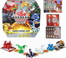 Load image into Gallery viewer, Bakugan Unbox and Brawl 6-Pack, Exclusive 4 Bakugan and 2 Geogan, Collectible Action Figures, Toys for Kids Boys Ages 6 and Up (Amazon Exclusive)